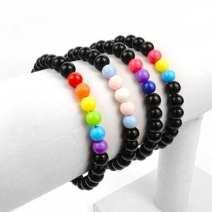 Pride Flag Beaded Bracelet