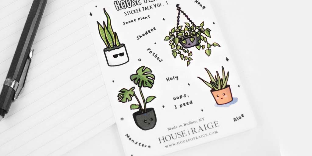House Plants Stickers Pack – Papergame