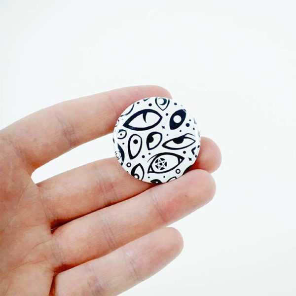 Eyes Pin Back Button - Image 4
