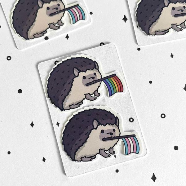Cute Hedgehog Pride Stickers - Image 3
