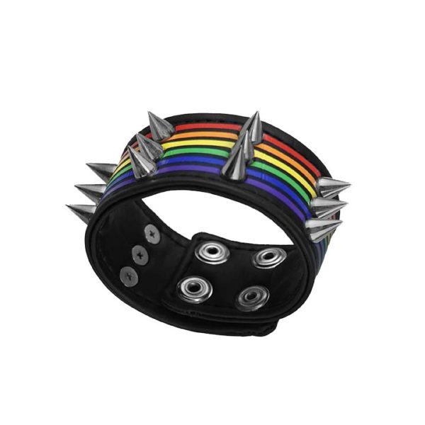 Pride Flag Studded Wristband - Image 4