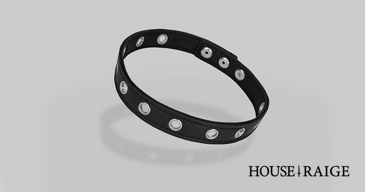 Gothic-Choker-With-Grommets- 